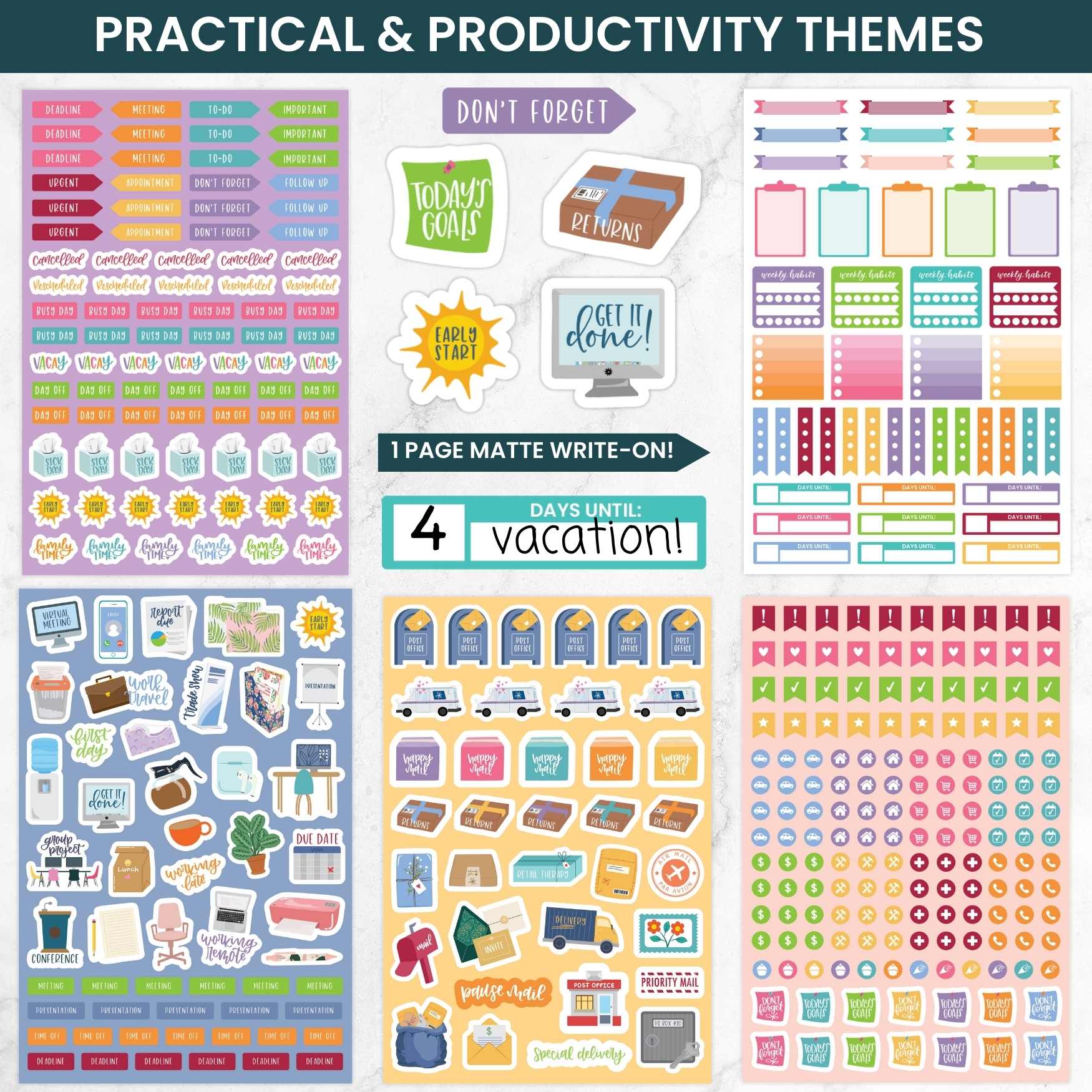 Bloom Daily Planners 40 Page Sticker Book - Stickers Make Everything Better